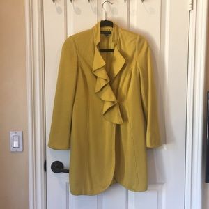 INC JACKET XSMALL IN YELLOW WITH RUFFLES